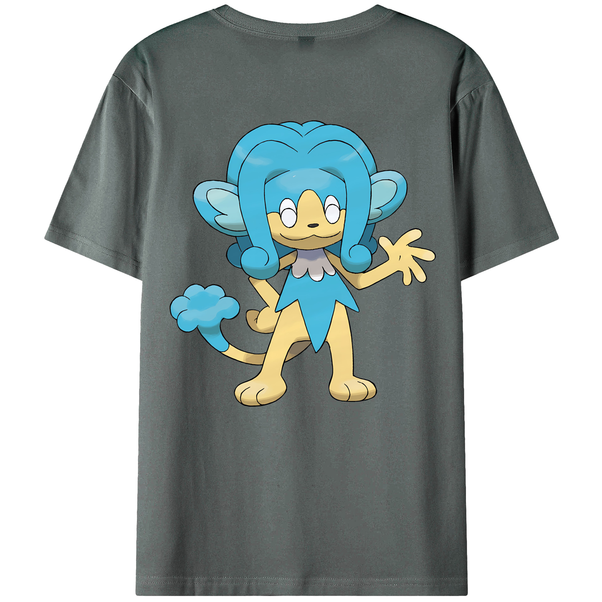 （画像用） ポケットモンスター Pokémon 綿100％ メンズ半袖Tシャツ（バックプリント） 通気性